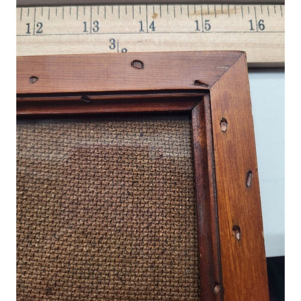 FETCO Tri-Fold Warren Kimble Wood Golf Picture Frame Holds 4x6 Folk Art - Picture 11 of 11